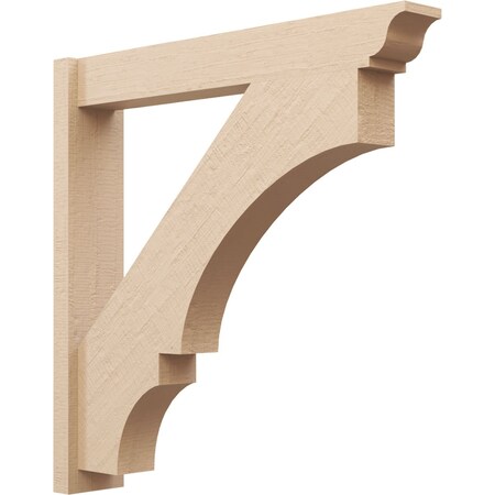 Ekena Millwork 6-in W x 36-in D x 36-in H Balboa Trad Rough Cedar Woodgrain TimberThane Outlooker, Primed Tan OUTUR060X36X36BOA04RCPR